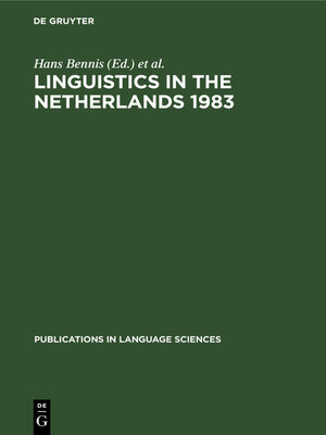 cover image of Linguistics in the Netherlands 1983